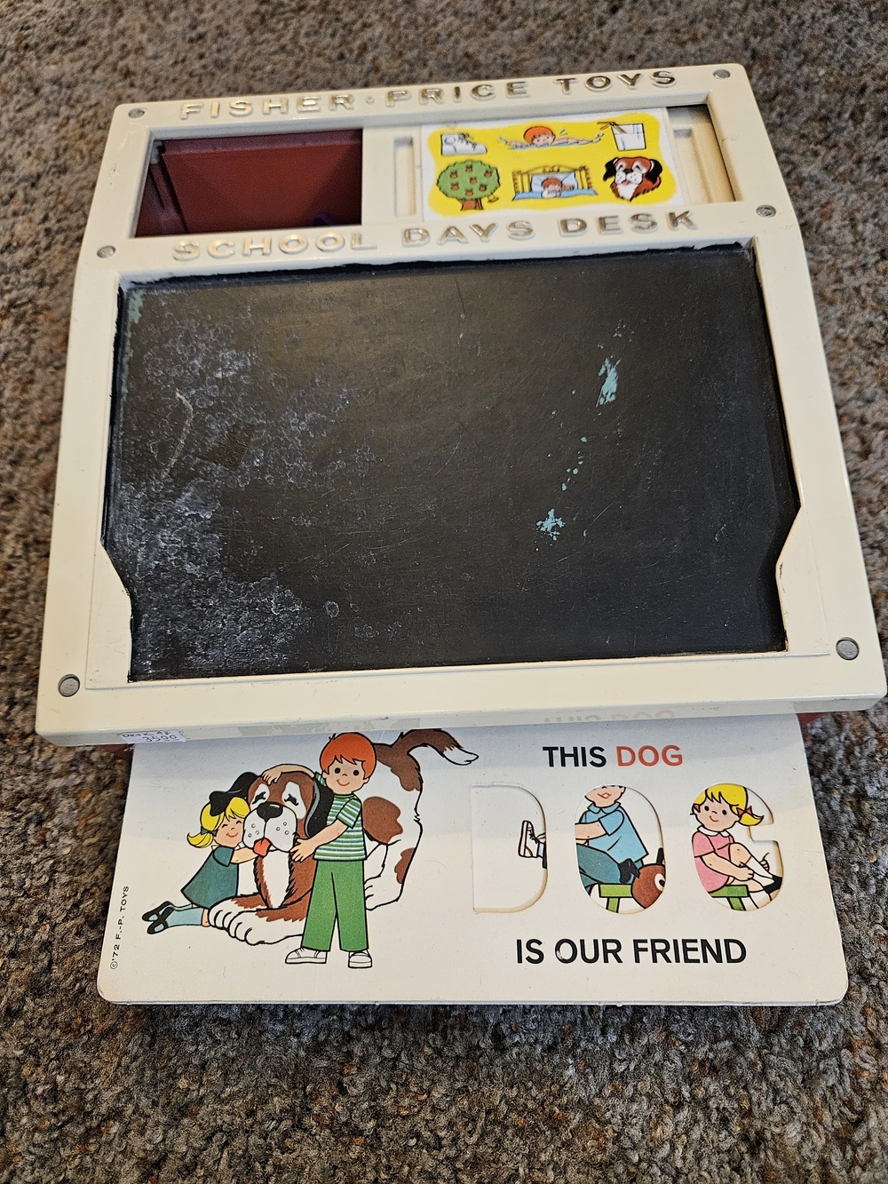Fisher-Price Cream and Black School Days Desk Learning Toy